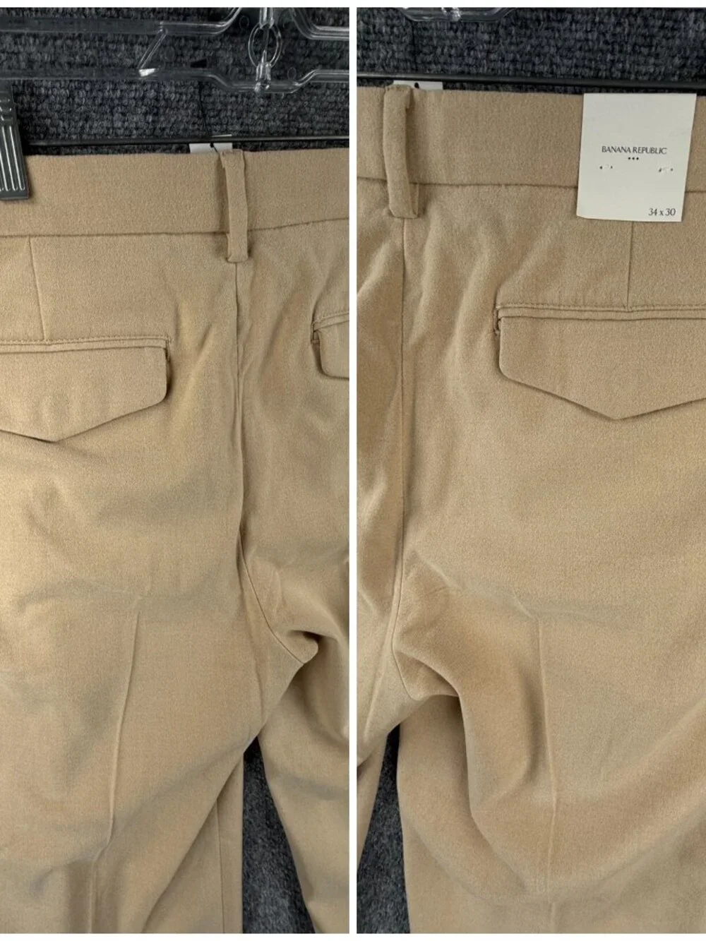 NWT Banana Republic Brushed Pleated Pant Men 34x30 Tapered Leg Relaxed Fit